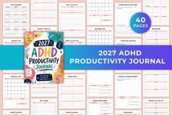 2027 ADHD Productivity Journal | Focus &amp; Brain Dump Planner Product Image 1