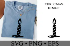 Christmas Candle Svg | Christmas svg | Shirt Svg Product Image 2