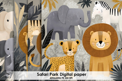 Safari park digital paper Product Image 1