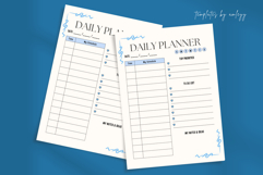 Blue Daily Planner Template | Editable Printable Digital Product Image 1