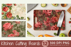 Roses Junk Journal Cutting Boards sublimation Designs Product Image 1
