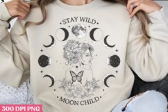 Stay Wild Moon Child PNG, Sun and Moon Sublimation PNG Product Image 1