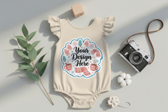 Baby clothe flat lay mockup Product Image 2