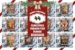 Christmas Animals Garden Flag Bundle, Christmas Garden Flag Product Image 1