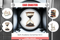 Dark Academia Curiosities Car Coaster Product Image 1