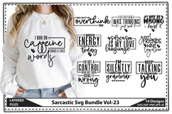 Sarcastic SVG Bundle, Funny quotes Sarcasm Svg Product Image 1