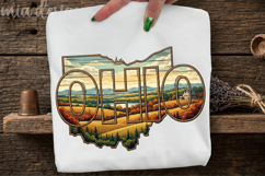 Ohio State Map PNG, Vintage Forest &amp; Nature Sublimation Product Image 1