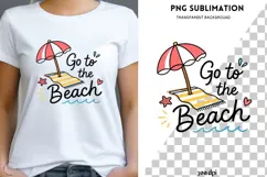 Go to the Beach PNG | Cute Beach Vacation Design Product Image 1