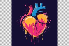Bold Paint Splash Heart Design Product Image 3