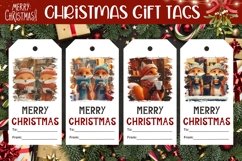 Cozy Winter Gift Tag Printable, Christmas Fox Gift Tag PNG Product Image 1