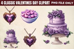 Classic Valentines Day Clipart PNG Product Image 1