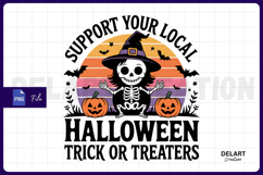 Retro Kids Halloween Sublimation PNG Design Product Image 1