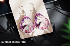 3D Unicorn Earrings Teardrop Sublimation - Unicorn Earrings Product Image 1