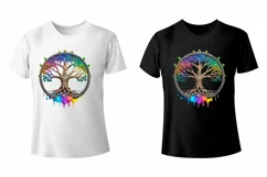 Rainbow Tree of Life sublimation print design PNG Product Image 2