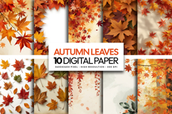 Autumn Leaves Digital Paper Product Image 1