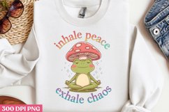 Inhale peace, exhale chaos PNG, Retro Positive Sublimation P Product Image 1
