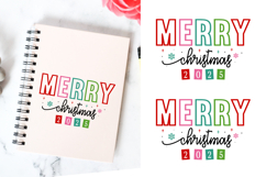 merry christmas 2025 svg design Product Image 1