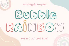 Bubble Rainbow - Outline Font Product Image 1