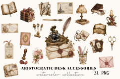 Watercolor Aristocratic Desk Accessories Product Image 1