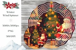 Santa Claus Wind Spinner PNG, Christmas Tree Wind Spinner Product Image 1