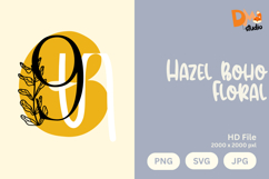 Hazel Boho Floral Monogram Product Image 1