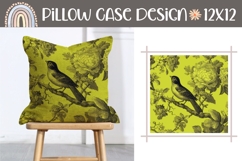 Cartoon Birds Pillow Case Design, Floral Pillow PNG Product Image 1