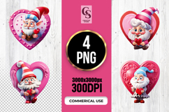 Cute Gnome Holding Heart Clipart Sublimation PNG Product Image 1