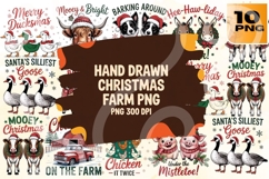 Hand Drawn Christmas Farm PNG Bundle 10 Product Image 1