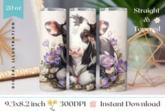 Baby Cow Tumbler Design, Crocus Tumbler Sublimation Product Image 1
