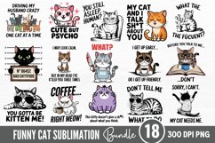 Funny Cat Sublimation Bundle PNG Product Image 1