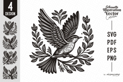 Bird Silhouette Vector Collection Product Image 1