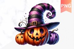 Halloween Pumpkin Sublimation - Clipart PNG Bundle Product Image 2