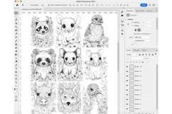 40 Woodland Animals Procreate Stamp Brushes Product Image 7
