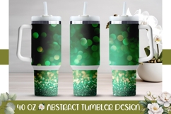 Green Glitter Tumbler Design, Sparkle 40 Oz Tumbler Wrap Product Image 1