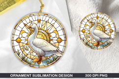 Cute Animals Round Stained Glass PNG Bundle, 30 Designs Product Image 2