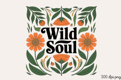Wild Soul PNG, Wildflowers Sublimation PNG Product Image 2