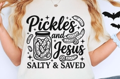 Pickles And Jesus Salty And Saved Svg, Funny Christian Svg. Product Image 2