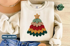 25 Crochet Yarn Christmas Tree PNG Bundle, Christmas tree Product Image 26