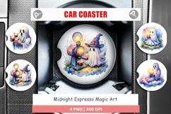 Midnight Espresso Magic Art Car Coaster Product Image 1