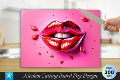 3D Lips Cutting Board Sublimation Design Product Image 1