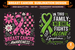 Breast Cancer Awareness PNG | Lymphoma Awareness Sublimation Product Image 1