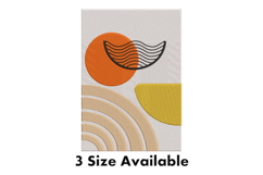 Abstract Minimal Wave Art Embroidery Design Product Image 1
