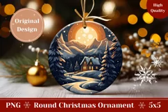 Christmas House Ornament, Winter House Ornament Design Product Image 1