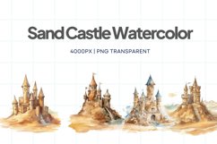 Sandcastle Watercolor Sublimation Bundle Png Product Image 1