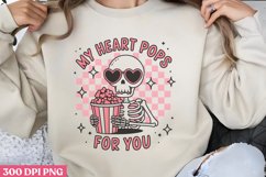 My heart pops for you PNG, Retro Valentine PNG Product Image 1