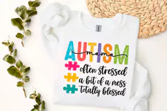 Autism Mom Sweatshirt, Women’s Svg Png, Product Image 2