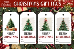 Cute Christmas Tree Gift Tags, Christmas Tags Printable Product Image 1