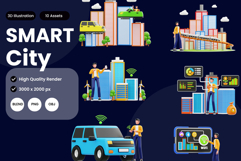 Smart City 3D Illustration Pack Product Image 1
