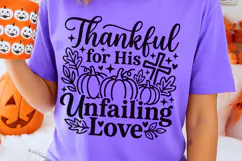 Thankful For His Unfailing Love Svg, Thanksgiving Svg. Product Image 2