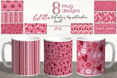 Valentines Sublimation Mug glitter design Bundle, JPG Product Image 1
